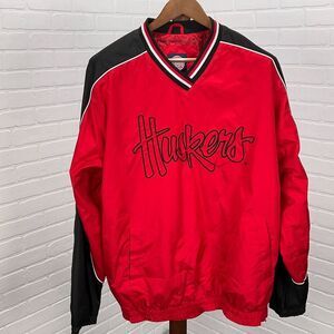 Officially Licensed Pullover Mens Lg Red V Neck‎ Nebraska HUSKERS Stitched